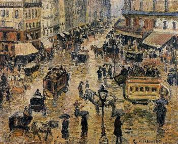Camille Pissarro : Place du Havre, Paris, Rain